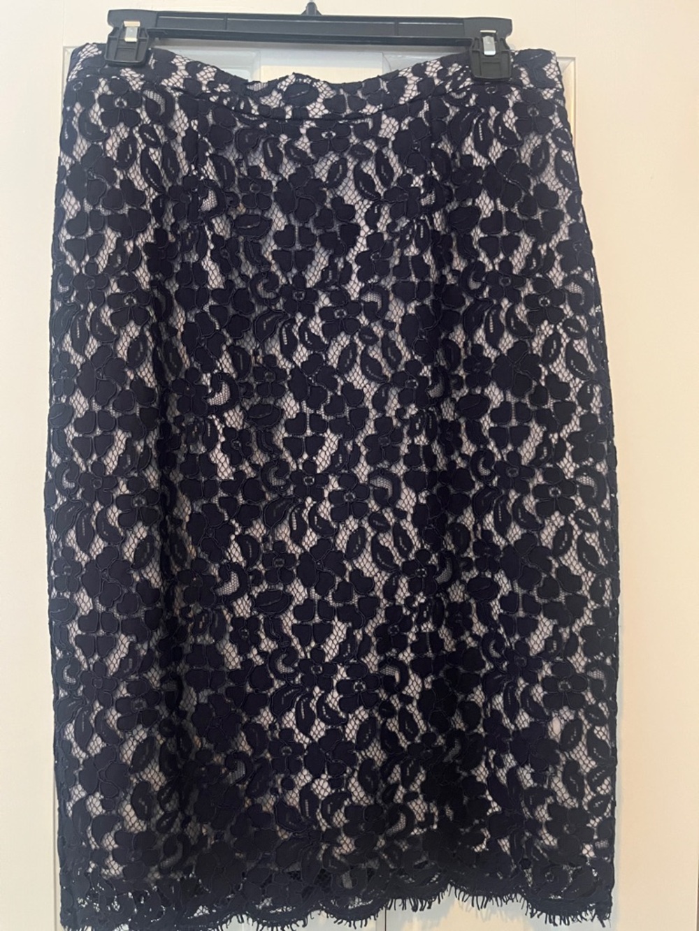 LK Bennett Lace navy pencil skirt